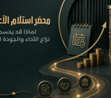 محضر استلام الأعمال