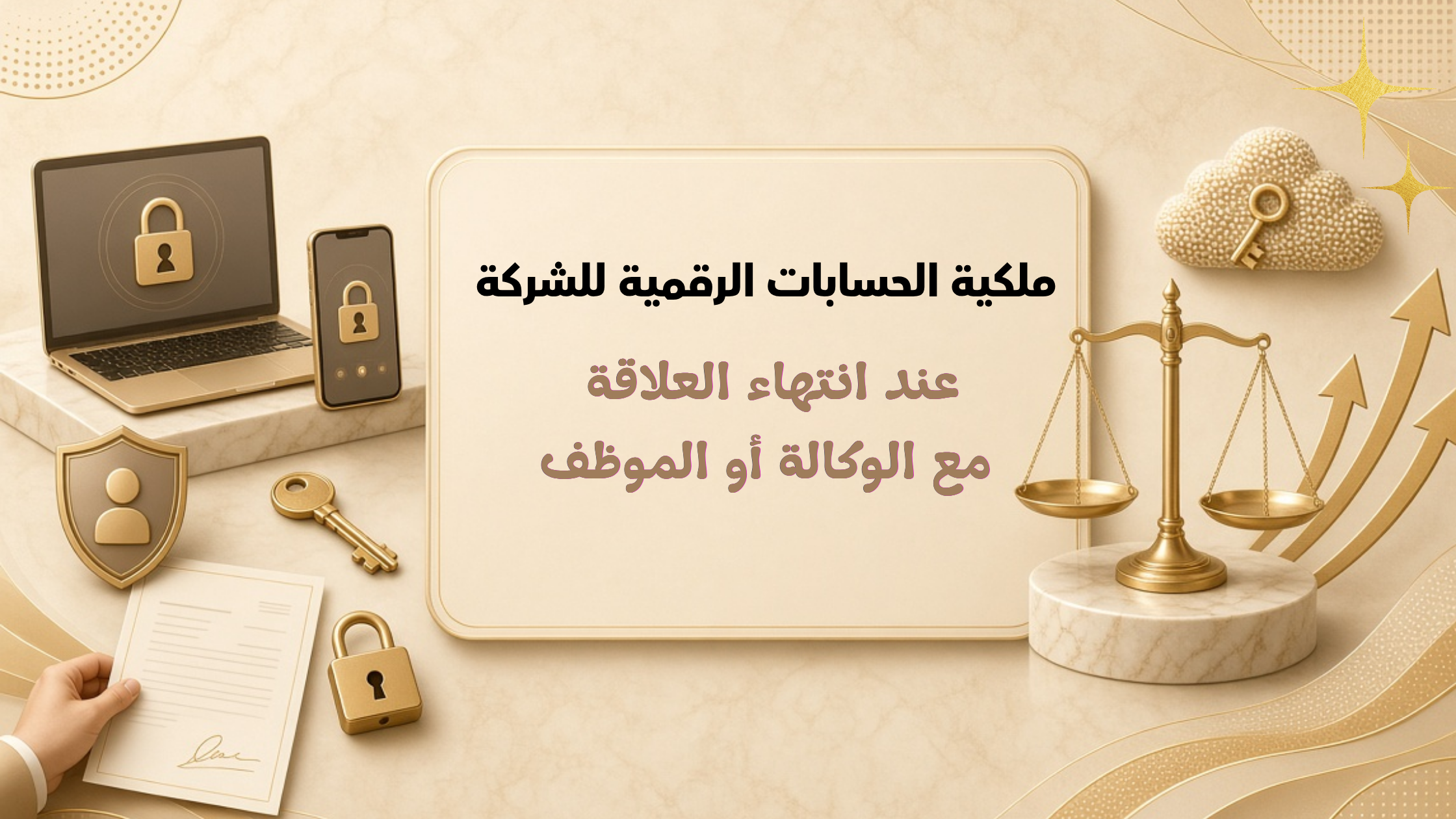 ملكية الحسابات الرقمية للشركة